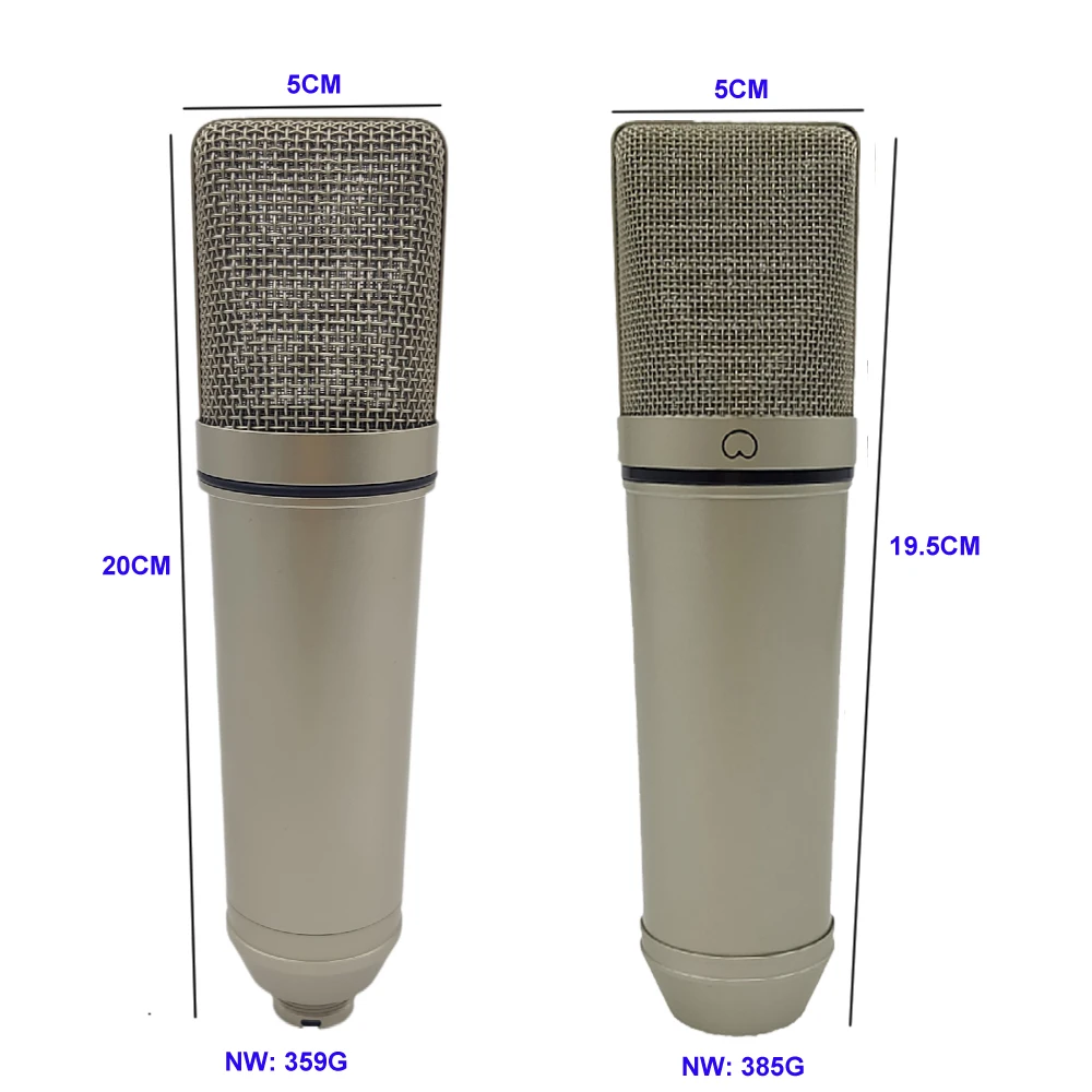 MXL990改 U87タイプラージダイアフラム／両指向性カスタムモデル Neumann U87 Dimensions - MXL 990 Microphone for Studio