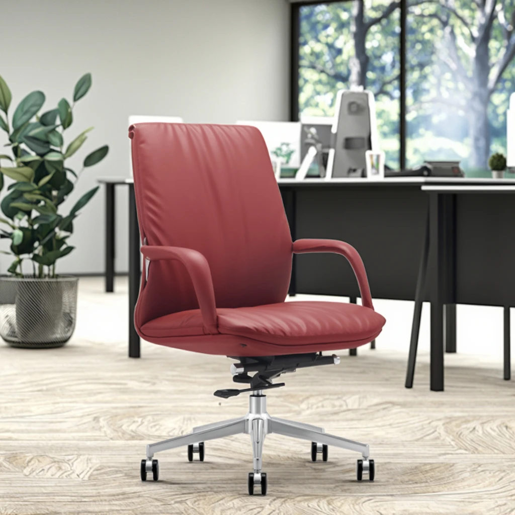 Professional Mid Back Office Chair Detachable Armrests Heavy Duty Base Corporate Upgrade 5