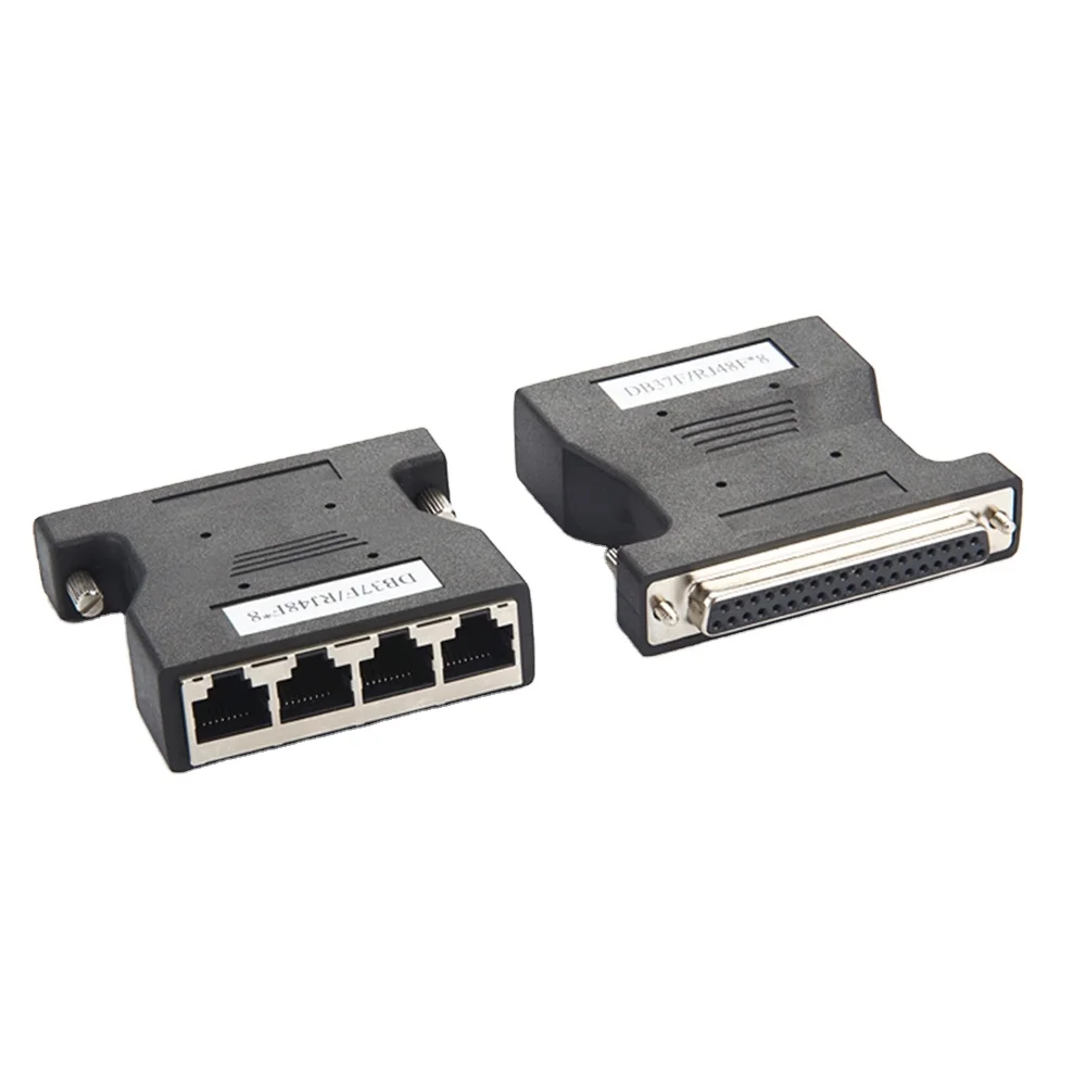 DB37 Female to 4 ports RJ45 Adapter for PDH multiplexer/RJ45 Female to DB25 Male Crossover Adapter