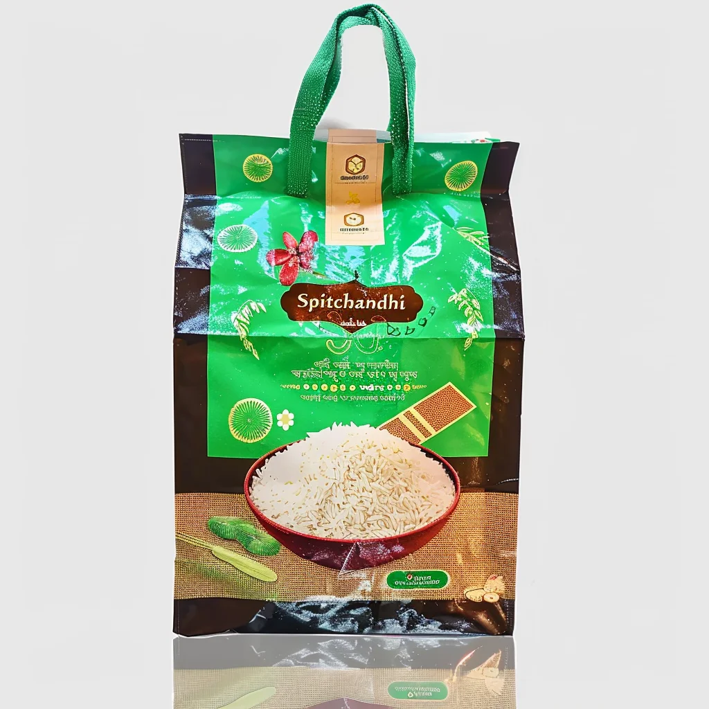Custom Printed Basmati Thai Rice Packing Bag 10kg 15kg 20kg 30kg 50kg Laminated BOPP PP Woven Empty Rice Sack Plastic Packaging