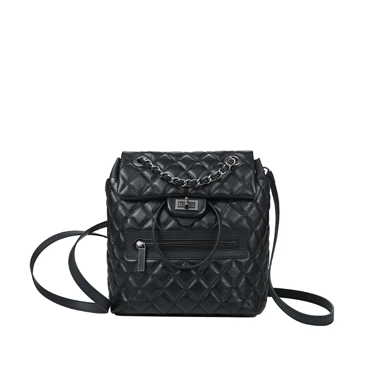Mochila Clásica Acolchada De Piel Auténtica Para Mujer,Negra,Nueva - Buy La  Escuela Mochila,De Cuero Genuino Mochila Escolar,De Señora De Cuero Mochila  Product on Alibaba.com
