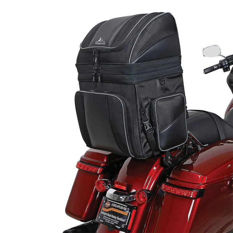 Wholesale Custom Outdoor Large Capacity Cycles Bicycle Motorcycles Backrest Sissy Bar Rack Bag