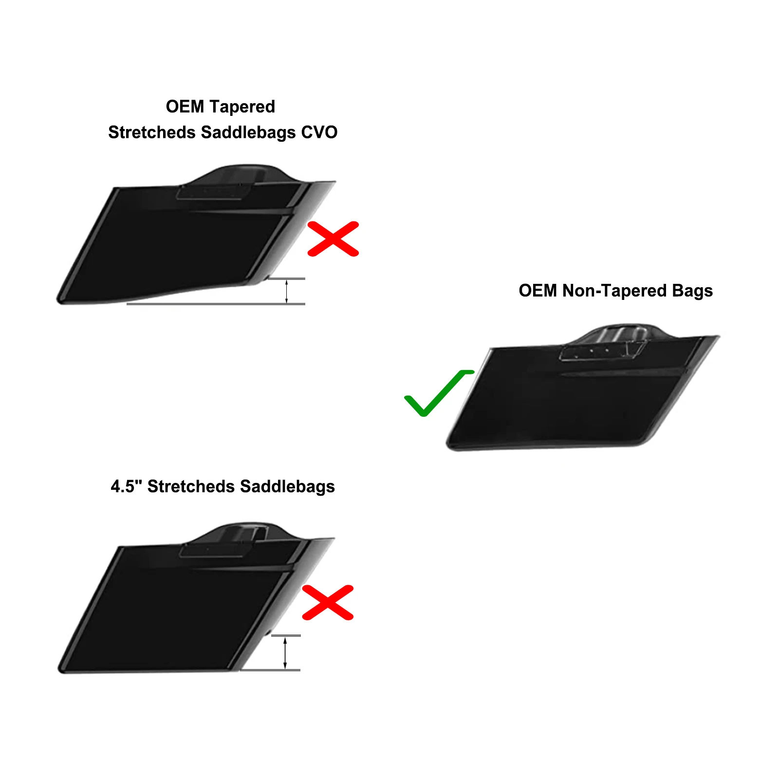Motorcycle Drop-in Saddlebag Liners Non Stretched Bag Inserts Fit for Harley Touring FLTR FLRT Ultra Limited FLHTK 1994-2013
