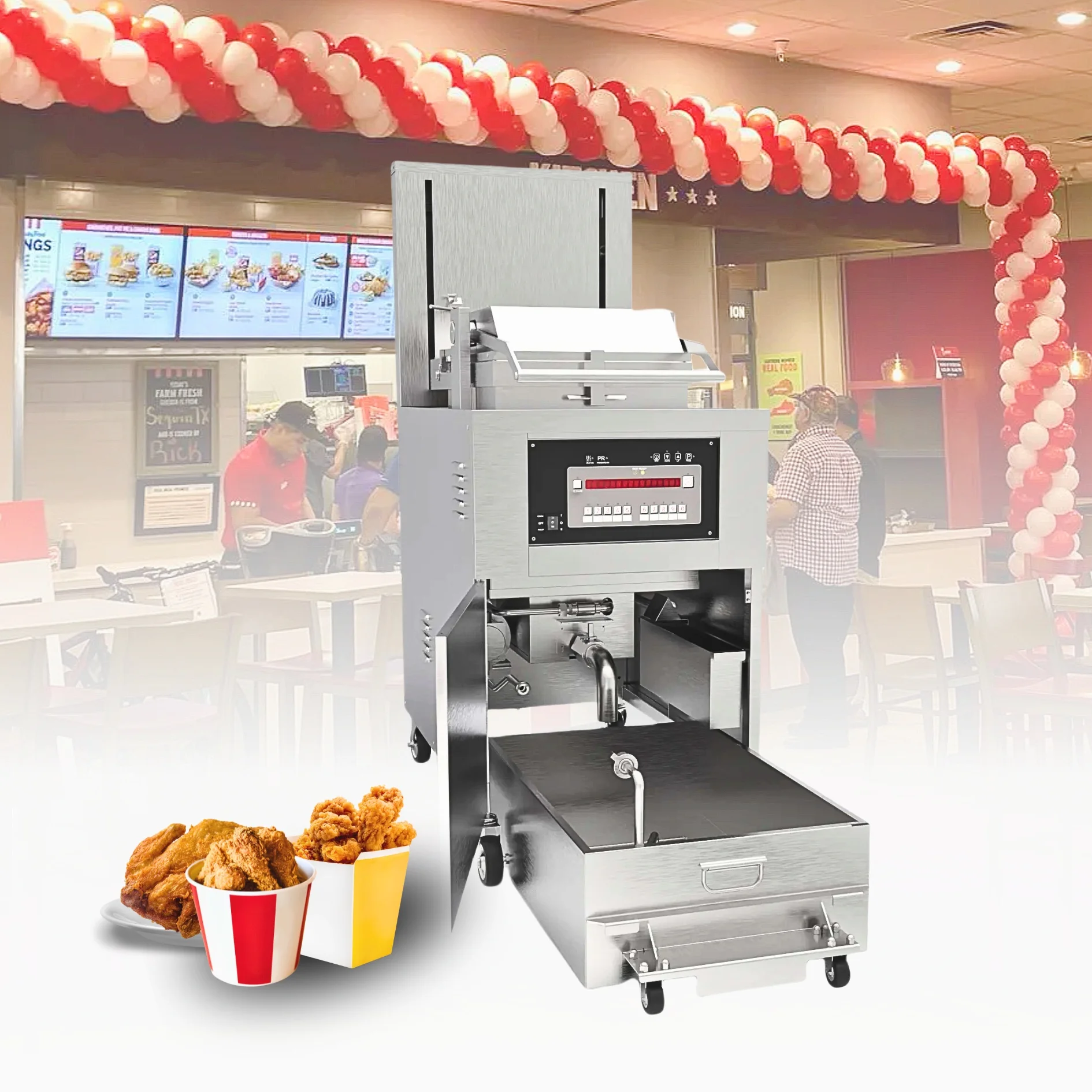 Chicken Pressure Fryer Machine - High Efficiency KFC Deep Fryer