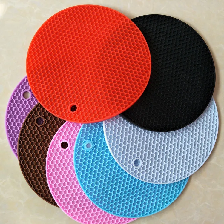 Yesbay 6Pcs Silicone Heat Resistant Honeycomb Pads Non-slip Hot