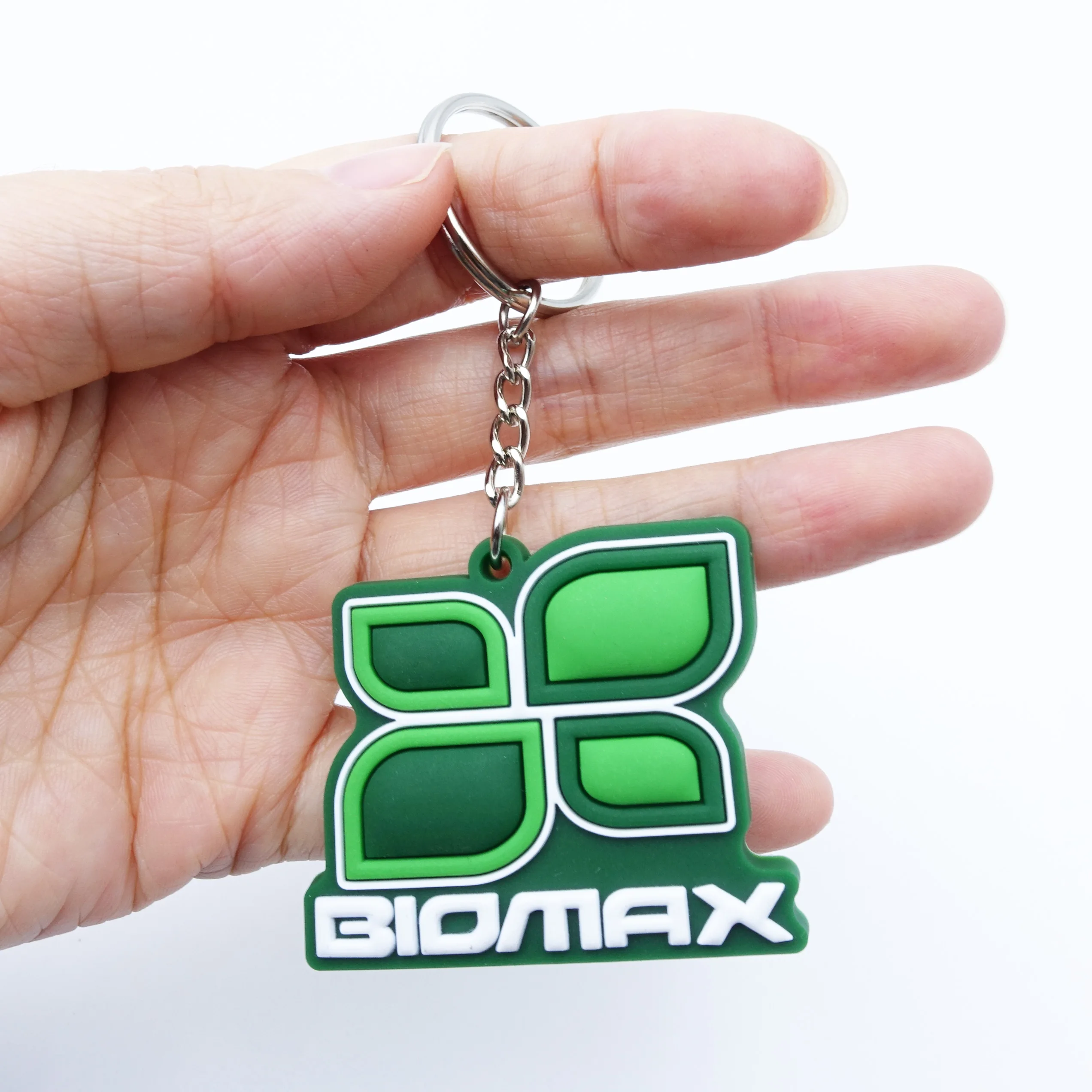 Custom 2D Soft Pvc Keychain Rubber Keychains Silicone Keyring Personalized Logo Custom Green Nfc Key Chain