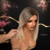 Parrucca Body Wave Marrone Cioccolato con Riflessi Caramello