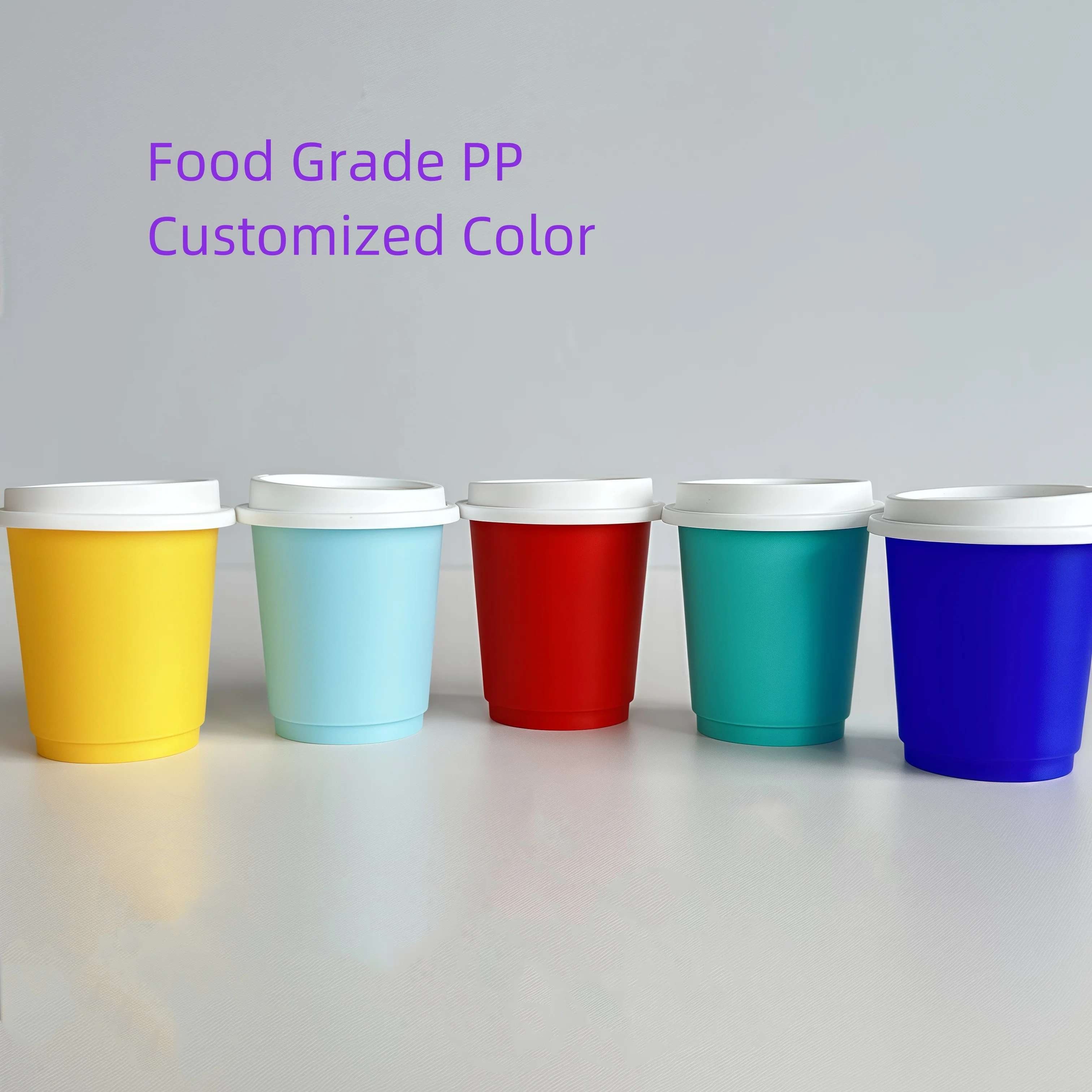 Disposable PP Cup with 35ml Capacity Food Grade Plastic Capsule Cup for Customized Logo Packaging
