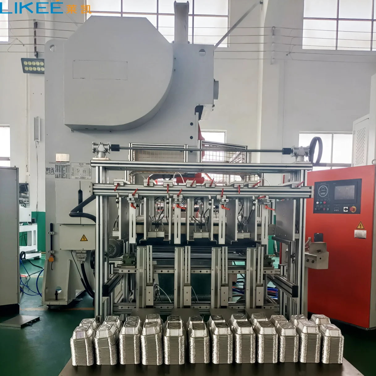 LK-T63 Latest Model C-type Siemens Motors High Efficiency High Speed Disposable Pneumatic Aluminum Foil Container Making Machine