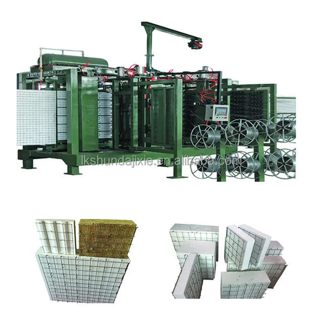 Insulated Building Block Polystyrene Expanding Machine Styrofoam Eps Wire Mesh 3d Panel Production Equipment