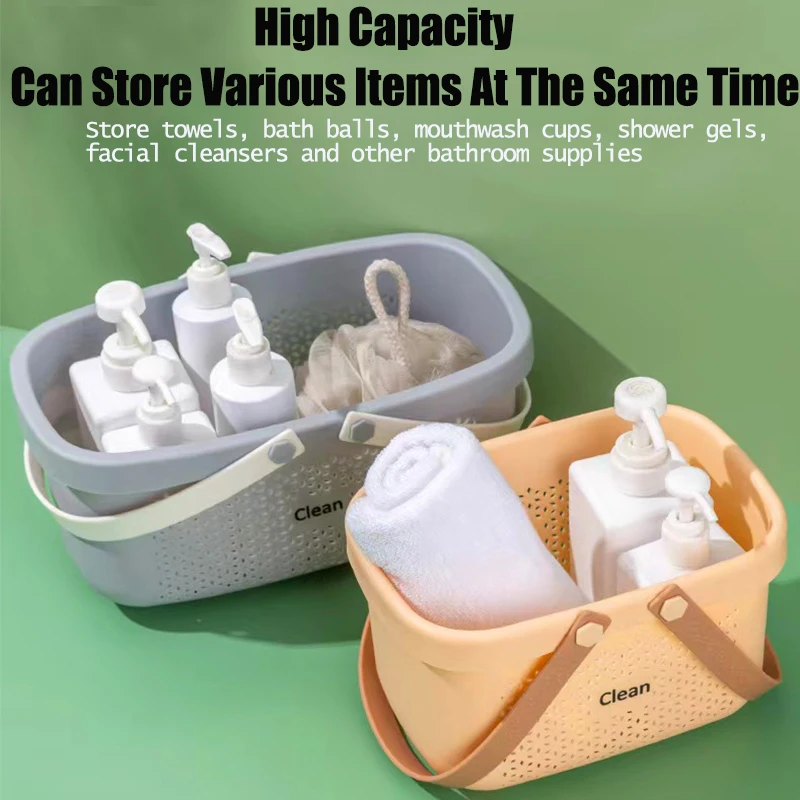 2022 Portable Plastic Shower Caddy Basket Tote Kitchen College Dorm