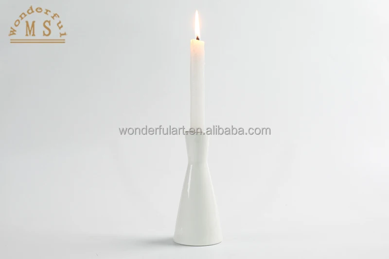 hand made 3d relief design ceramic candle holder with handle for dinner candle at wedding party gift white and black  available
