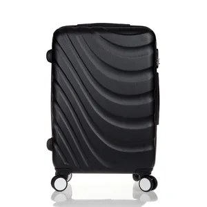 Manufacturer Fashionable Suitcase Custom Logo Black Suitcases Soft Handle Hand Carry Luggage With 8 Spinner 360 Degree Wheels