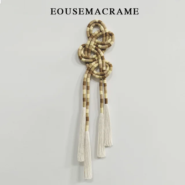 Eouse Handmade Wall Hanging Decor Macrame Bohemian Style Home Decorative Art with Decor