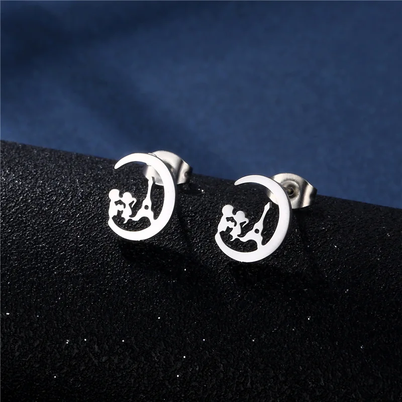 Orecchini a forma di uccello con pietre di cristallo in argento Sterling 925, Argento sterling Acciaio inossidabile Argento Zirconia cubica, zirconia cubica