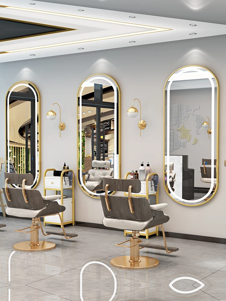 Barber Shop Mirror Hair Salon Special Led With Light Wall Mounted