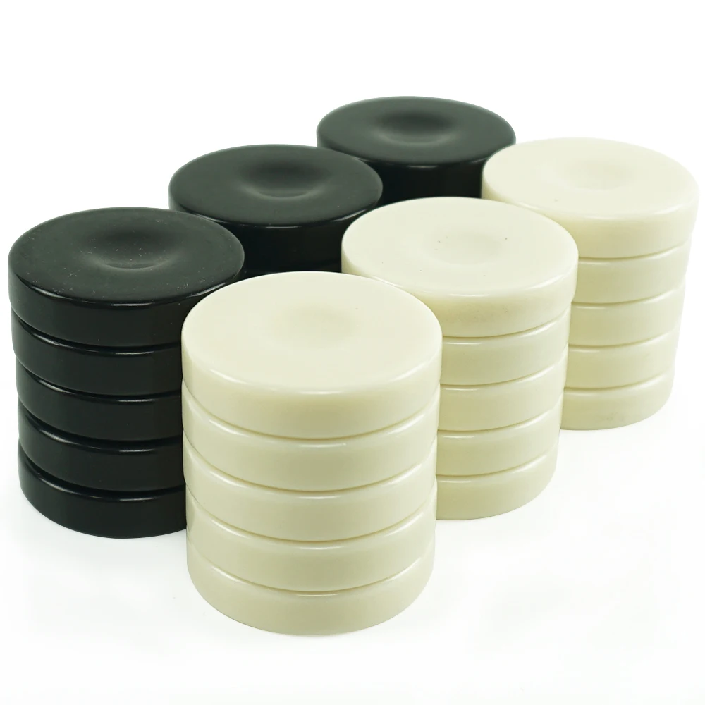 WorldWise Imports Black & Ivory Urea Backgammon Checkers
