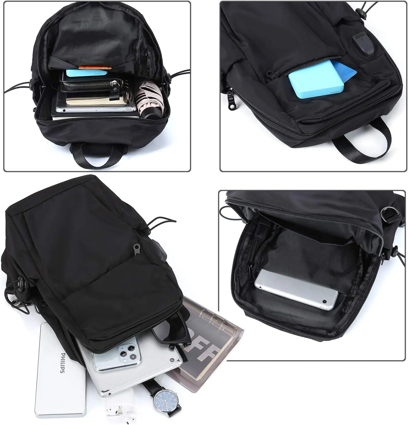 Anti-theft Designer Korean Sport Custom Nylon Sling Chest Shoulder Bag ...