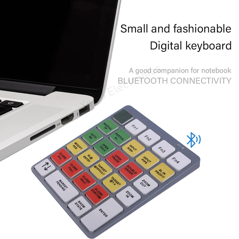 2.4G Wireless Num Pad - Programmable Keypad for Trading