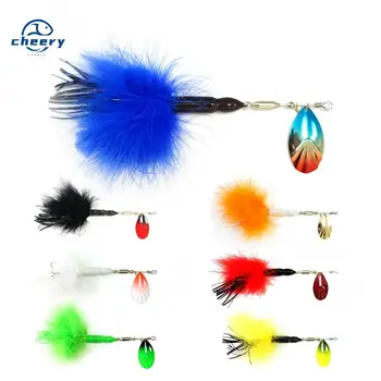 CHEERY Spinner Bait 29g 20cm Popular High Quality China Customize Musky Pike Fishing Feather Metal Feather Hook Treble Hook – Metal Jig – view 2