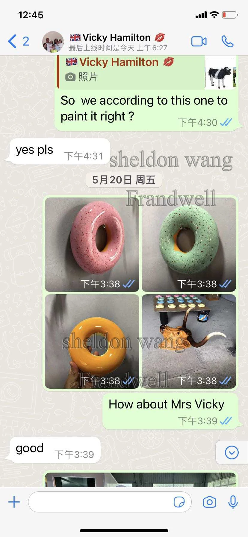 Lighted Color Ice Cream Donut Macaroon Prop/ Pastel Donut Macaroon