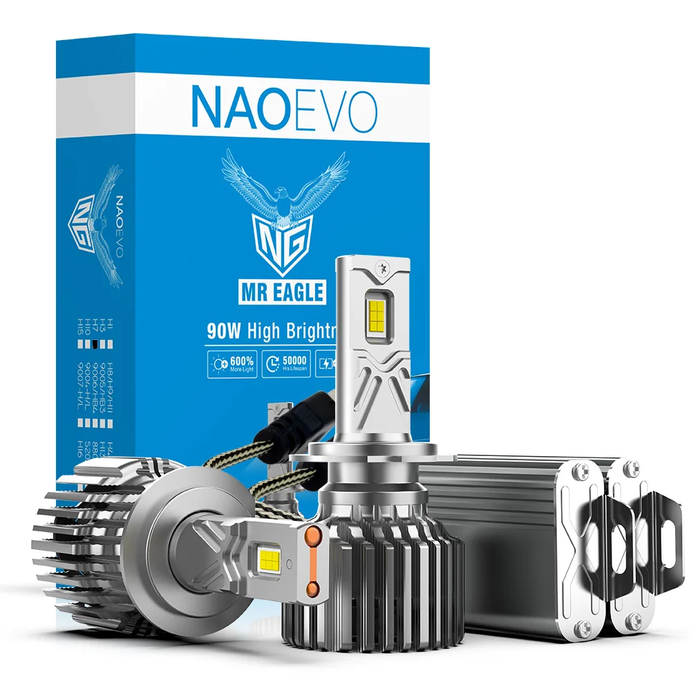 Naoevo Led Car Light 180w Super Bright H4 Luces Led Para H1 Auto Luz