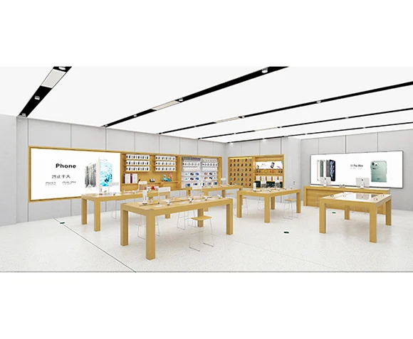 Professional Phone Store 3D Layout Design Free Interior 3D Design for Apple Phone Store