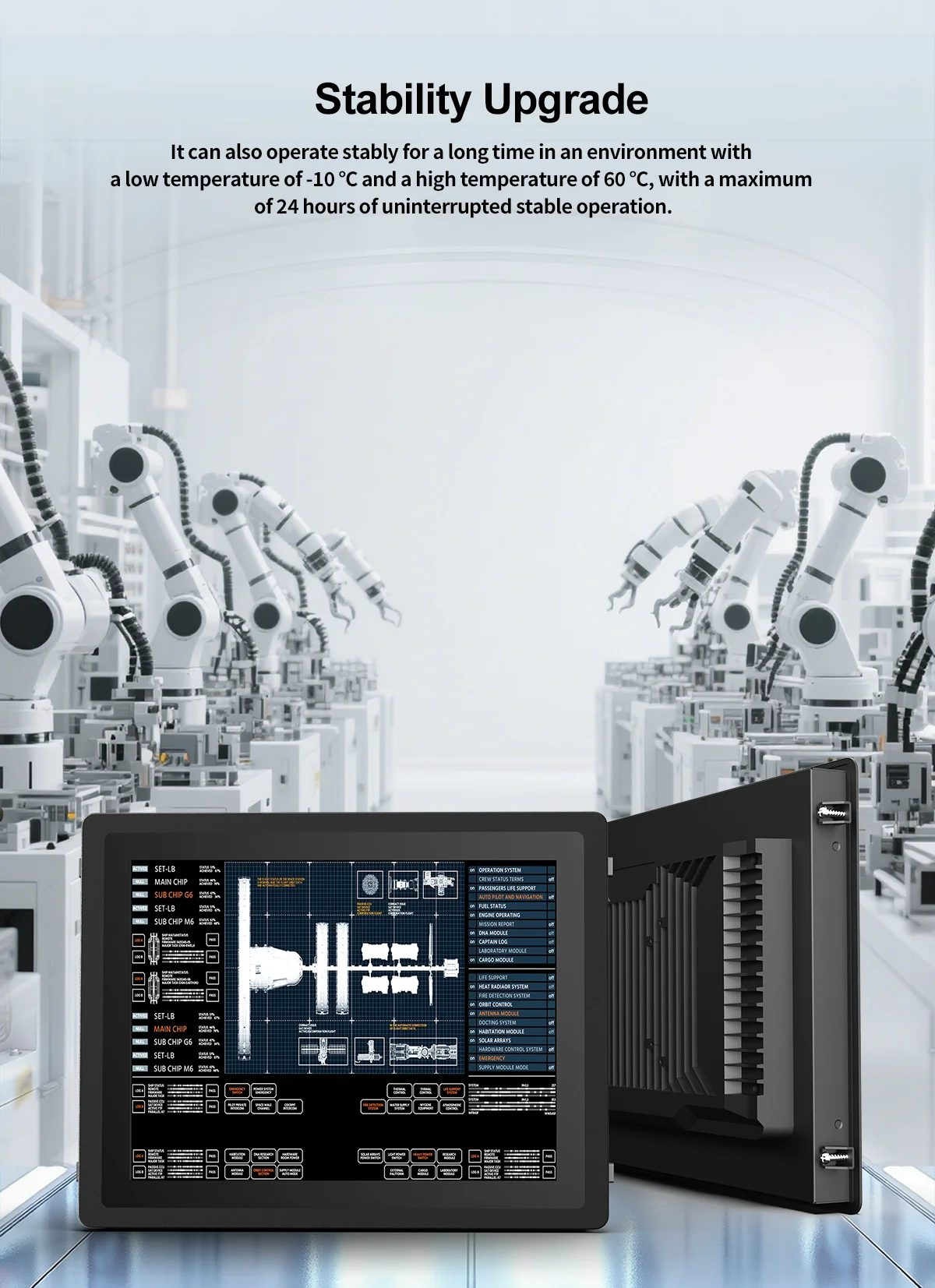10 13.3 15.6 Inch Industrial Touch Monitor with IPS FHD Aluminum Frame USB HDMI VGA for Factory Automation