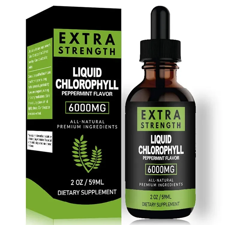 Private Label Customized Wholesale Extreme 6000mg Weight Loss Bulk Water Syrup Splina Organic Vegan chlorophyll liquid Drops