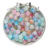 Two-tone glass imitation jade beads - random mix