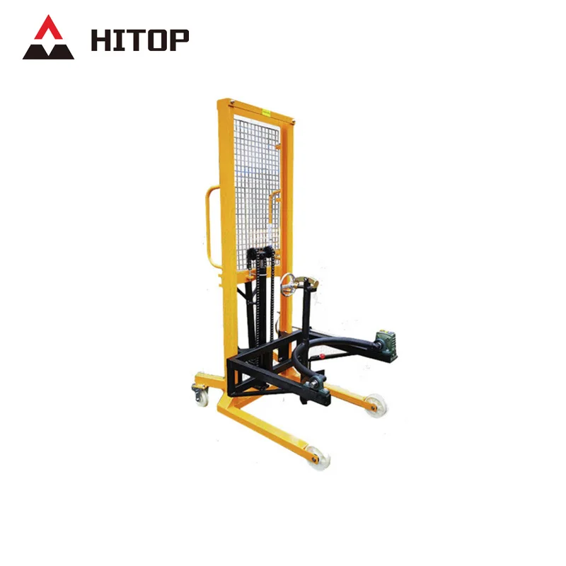 Container Stacker Hydraulic for Rolls Mini Lift 400Kg Fork Hand Truck Crane Electronic Drum Pallet