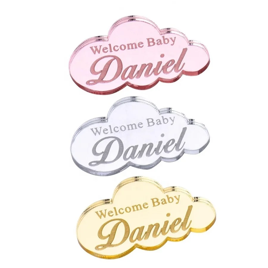 Золотая зеркальная акриловая Подарочная бирка для