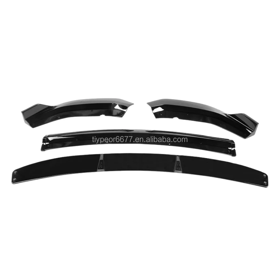 product tiypeor front splitter for  2020   2023 dodge charger v2 front bumper lip abs 4pcs widebody kit front bumper lip splitter-7