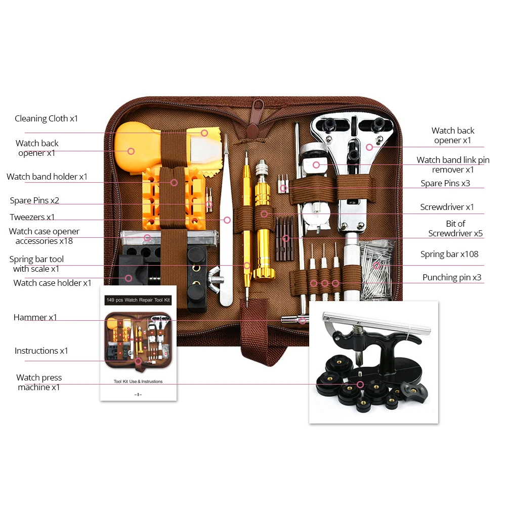 LAIHE 162 Pcs Customized High Quality Watch Press Machine Watch - Technical View