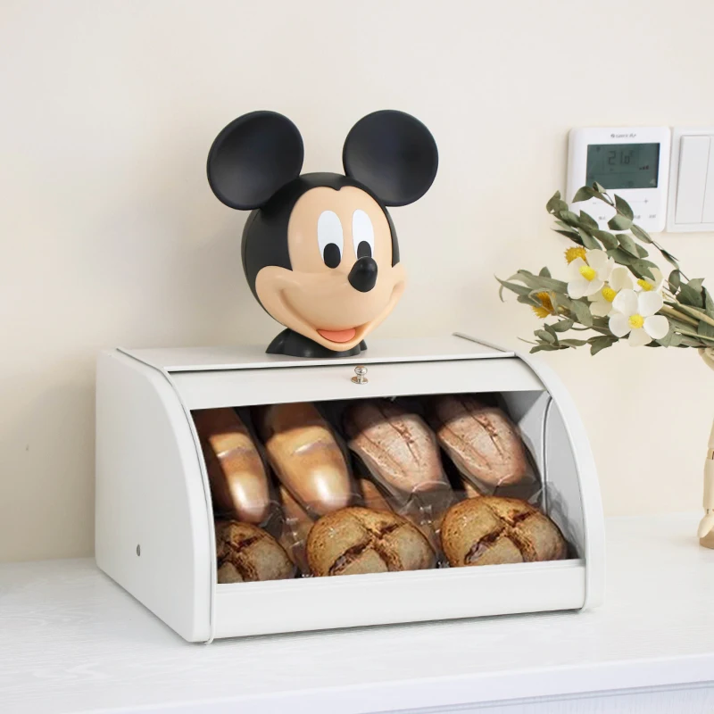 New Style Large Sizes Bread Storage Canister with Tight-fitting Lid Custom Made White Farmhouse Bread Box for Kitchen