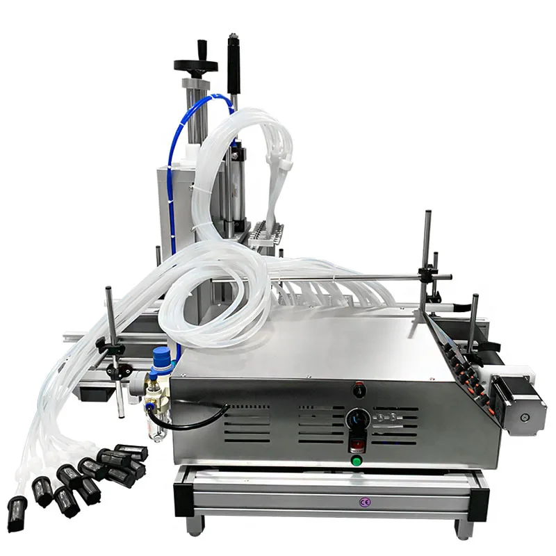 DOVOLL Full Automatic Desktop CNC Liquid Oil Filling Machine With Conveyor Beverage Milk Perfume Filling Machine Water Filler - Image 5