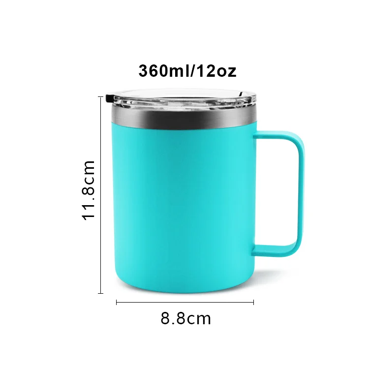 Wholesale 12 oz stainless steel coffee mug vacuum insulated reusable tumbler cup with lids