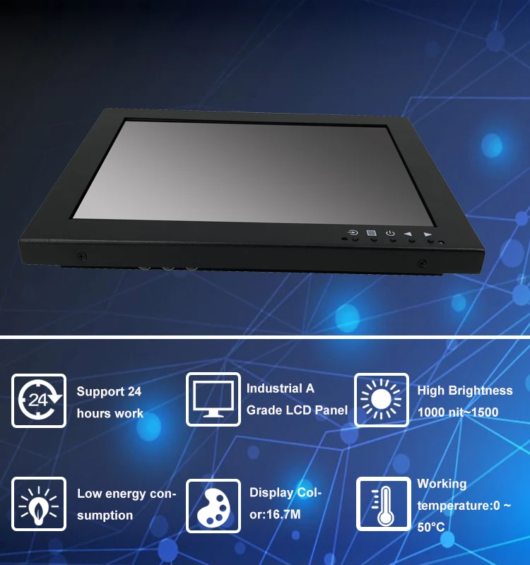 Lightweight 12 Inch Flip Up Screen Autocue Teleprompter Monitor With