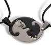 Nst-0017 black and white round cat pair with black lines