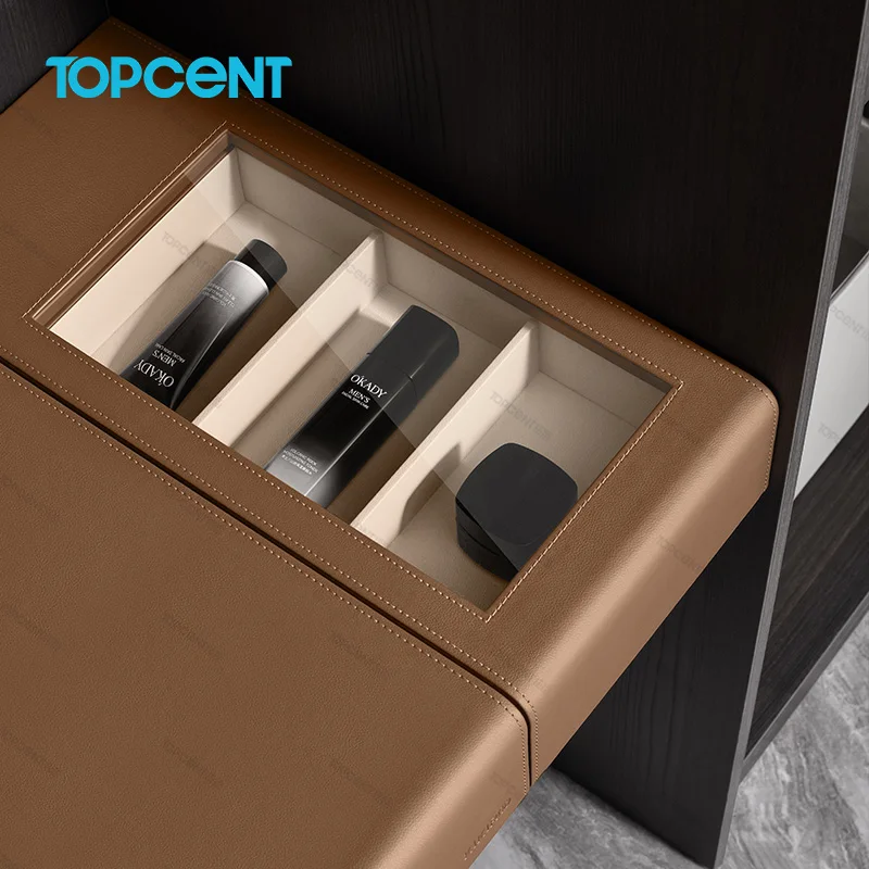 TOPCENT Smart Makeup Table Voice and Touch Control Penteadeira Watch Storage Box Dressing Table With Mirror and Drawers