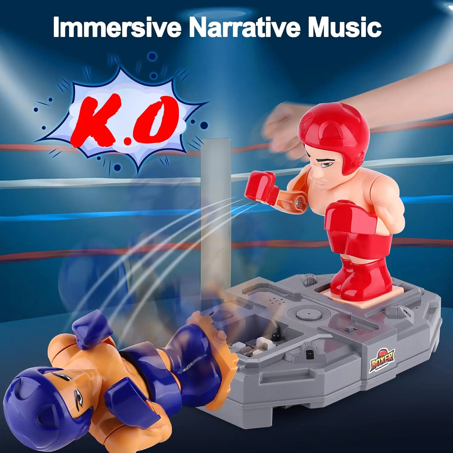 Dwi Dowellin Interactive Punching Boxer Electronic Boxing Toys RC Fighting Robots Plastic Wrestling Battle Bots Service Robots