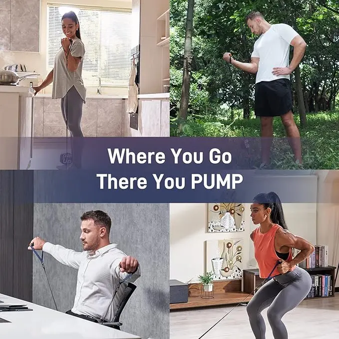 Power Force Total Body Workout Home Gym Equipment Fitness Resistance Training Power Pump for Men Women Made of ABS TPE Material