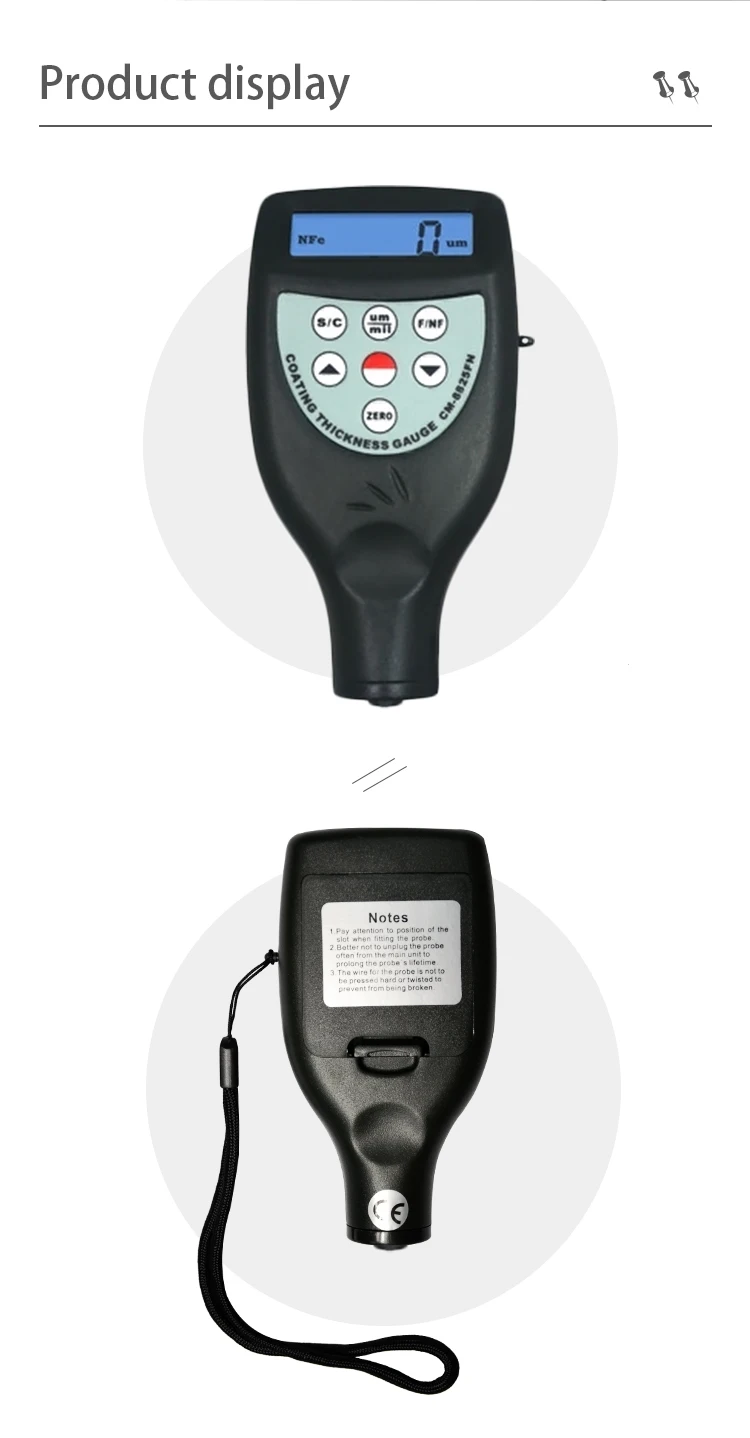 Portable Digital Coating Thickness Paint Gauge Meter Cm8825fn For