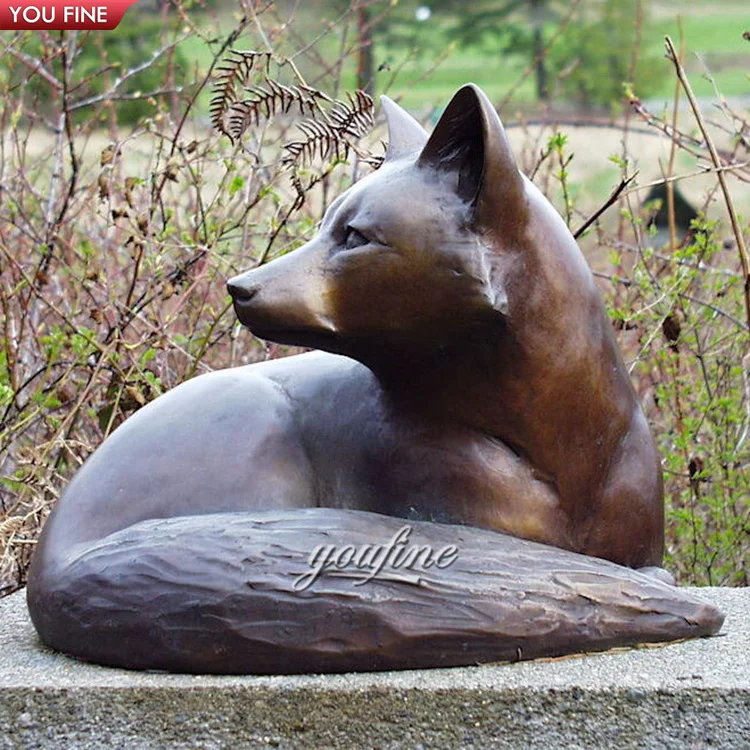 Fait à la main en métal rustique regarder Fox jardin Sculpture jardin – Old  West Iron