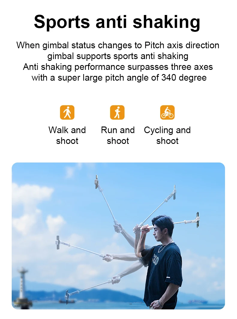 Single Axis Smartphone Holder A10 Built In Extension With Remote And