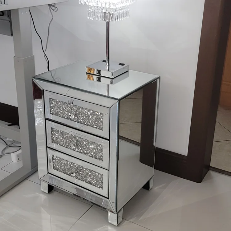 Modern Mirror Drawer Contemporary Nightstands Home Furniture Luxury End