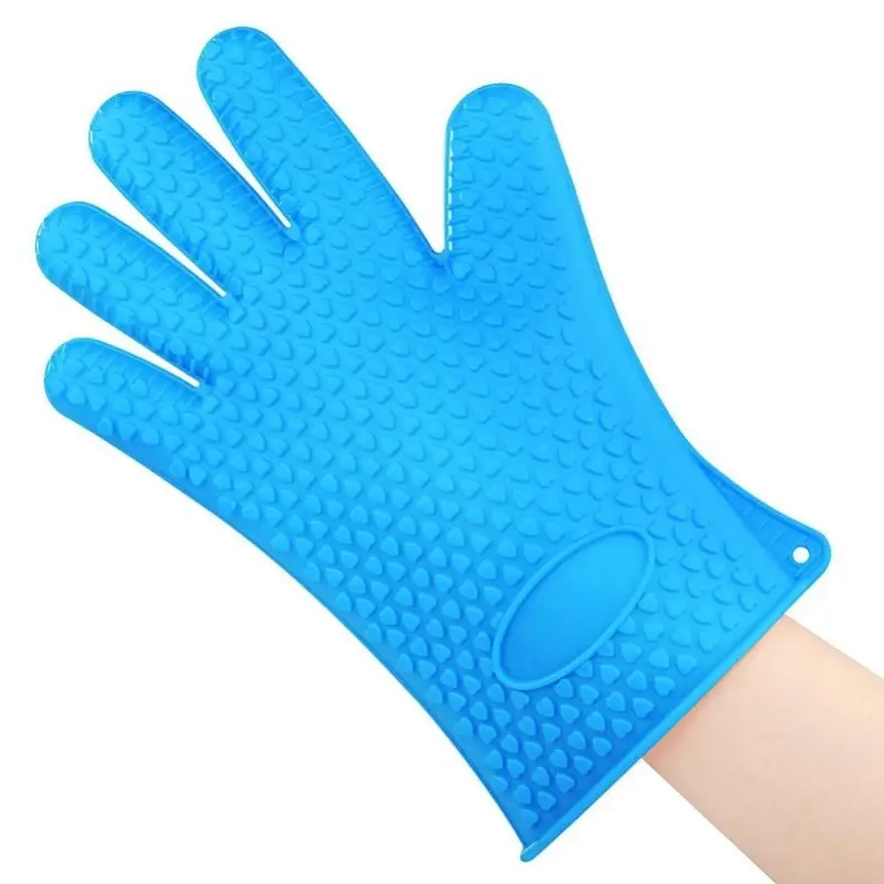 OEM & ODM Heated Household Cotton Rubber Hand Oven Bbq Mittens Custom Heat Resistant Gloves