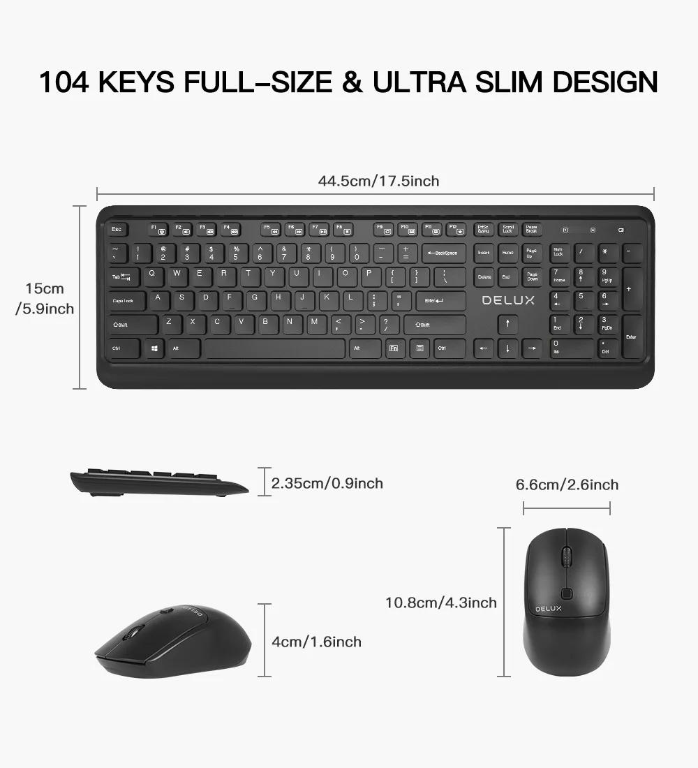 delux keyboard and mouse