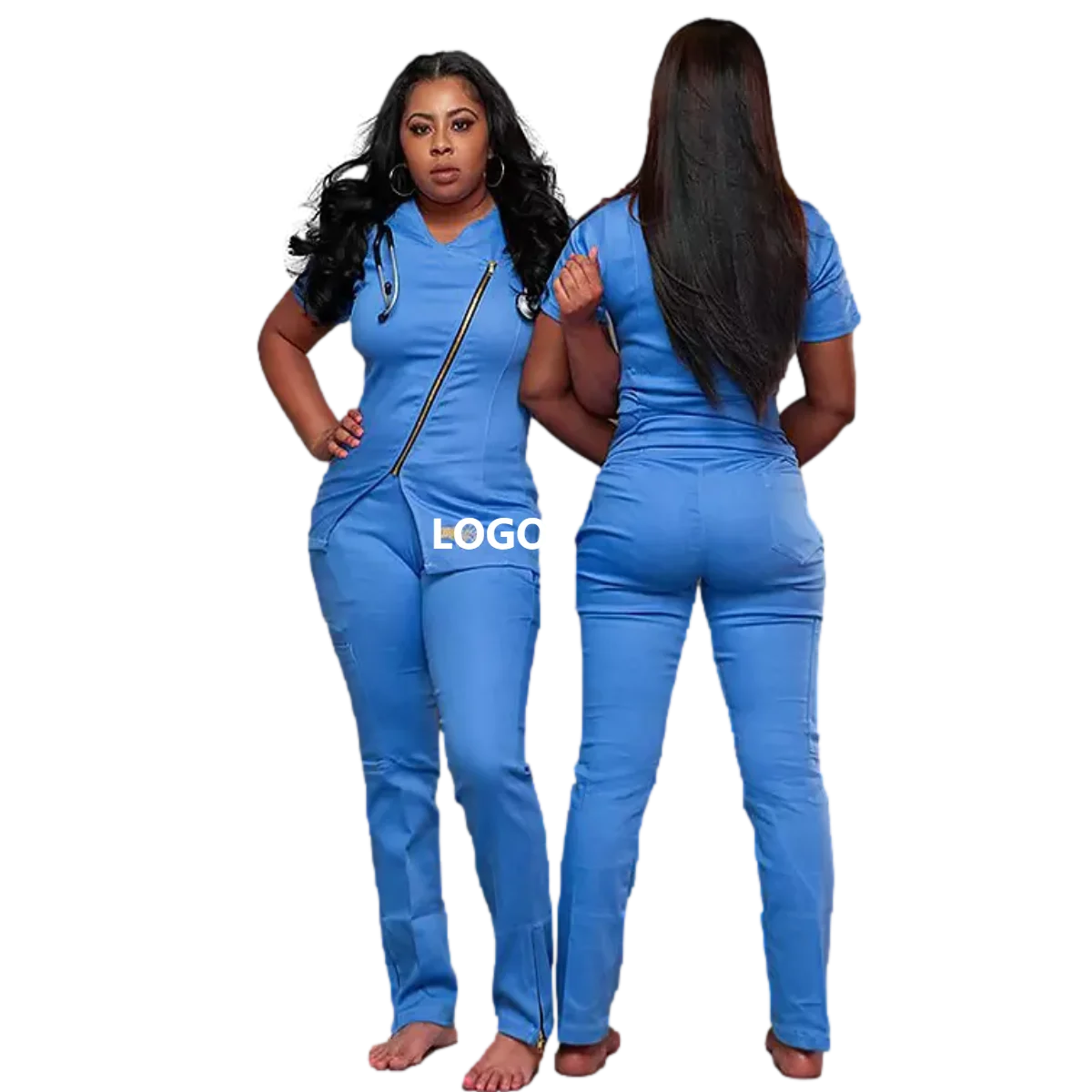 Customized Medical Uniforms Fashion Women Scrubs Sets Stylish Wholesale