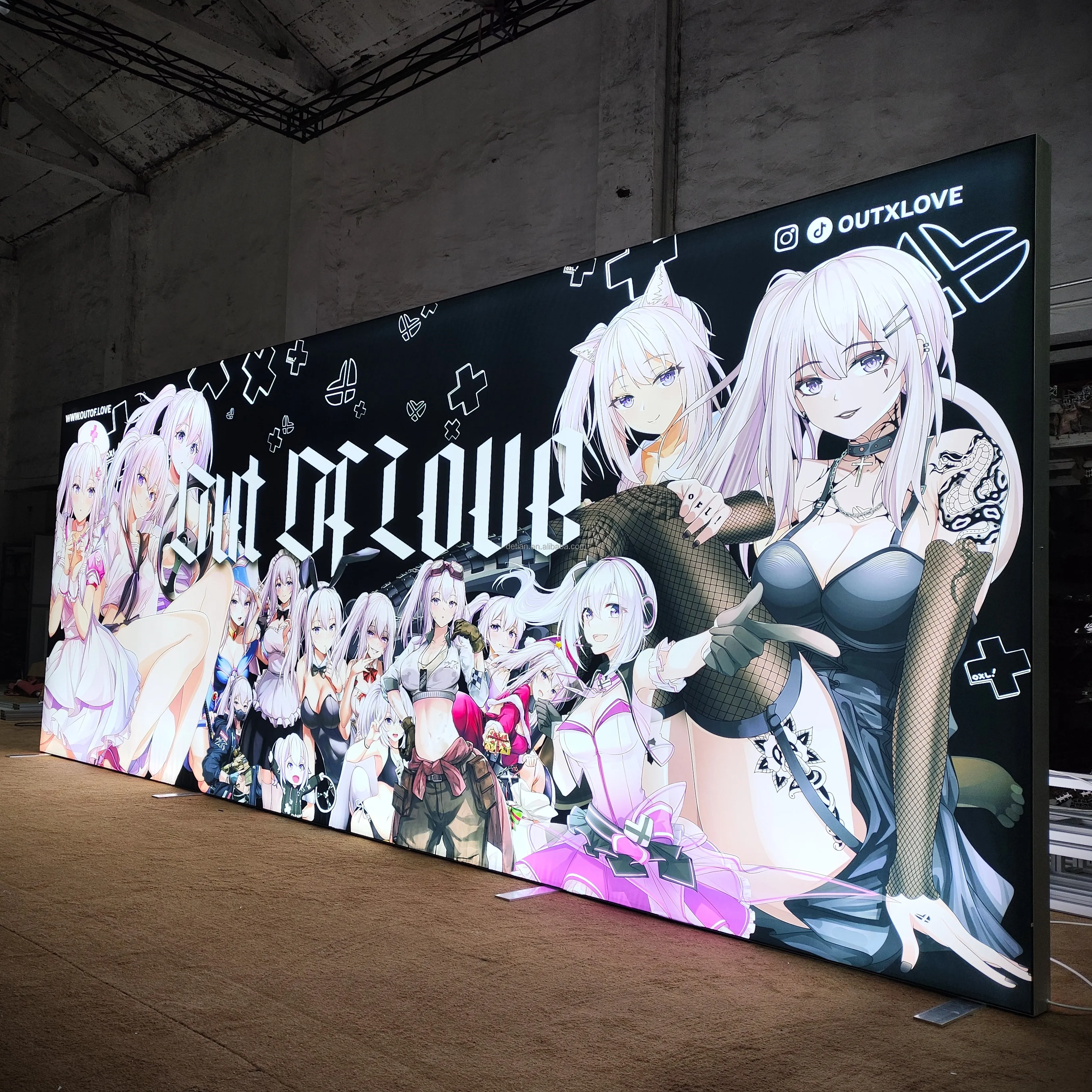 Detian Oferta Alta Qualidade Configuração Rápida Portátil De Alumínio Feira De Equipamentos feira feira Display Light Box Exhibition Booth